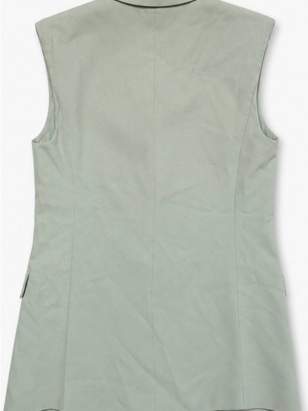 Veronica Beard Double-Breasted Sleeveless Blazer Vest in Sage Mint Green Sz 2 - Picture 4 of 6